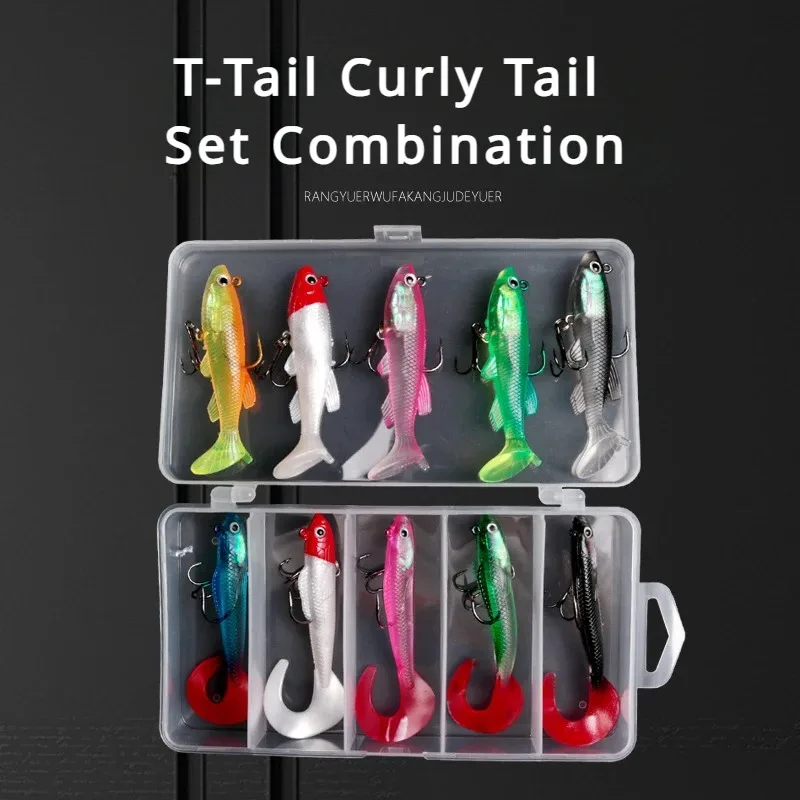 10 Pcs Lure Baits with T-tail  - Fishing Boat Anchor ulasan dan harga