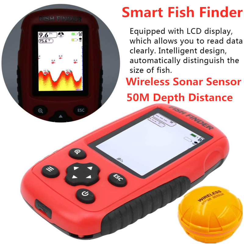 Fish finder wireless Wireless  - Fishing Boat Depth Finder ulasan dan harga