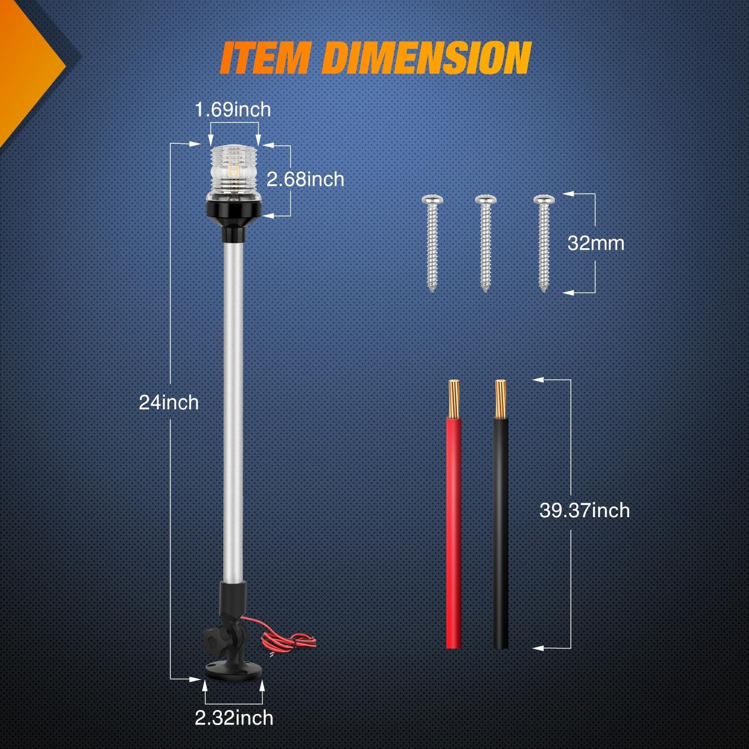 Nilight Marine Boat Stern Ligh - Fishing Boat Navigation Light ulasan dan harga