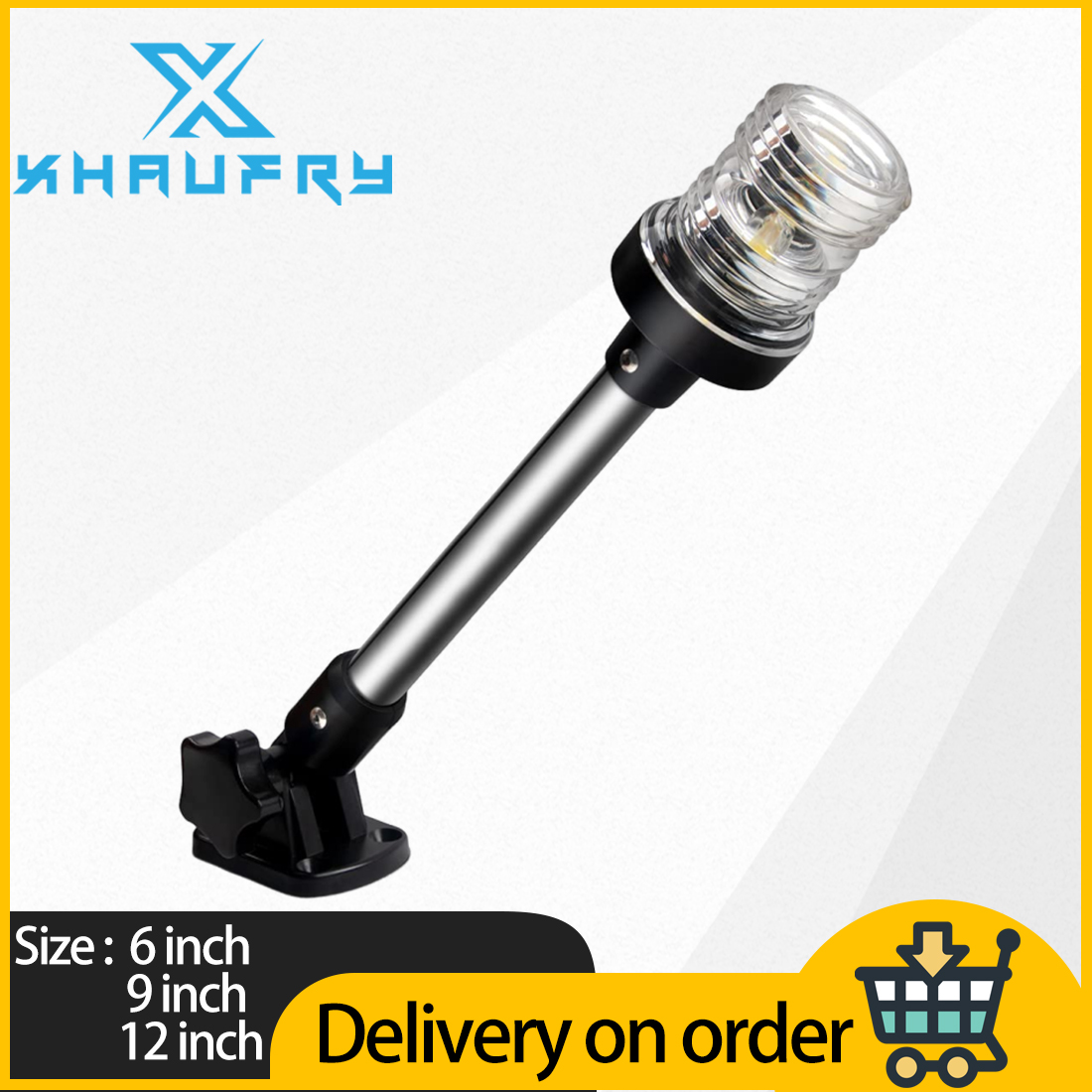 360 Degree White LED Fold Down - Fishing Boat Navigation Light ulasan dan harga