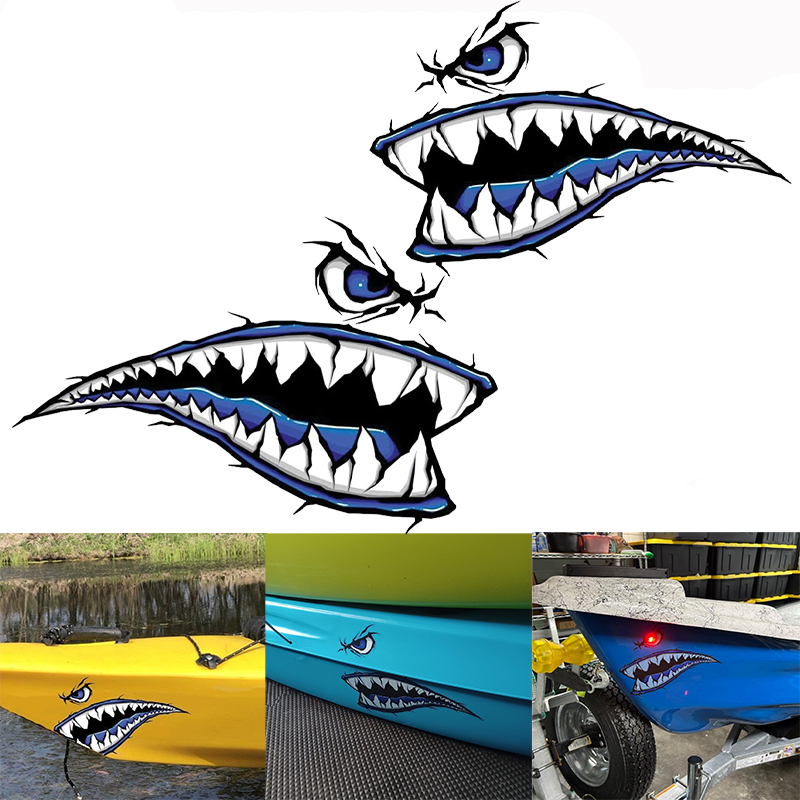 2PCS Shark Teeth Mouth Boat St - Fishing Boat Oar ulasan dan harga